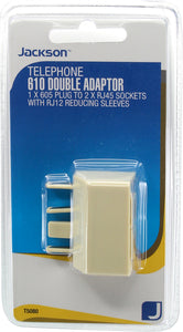 605 To 2x RJ12/45 Telephone Double Adaptor