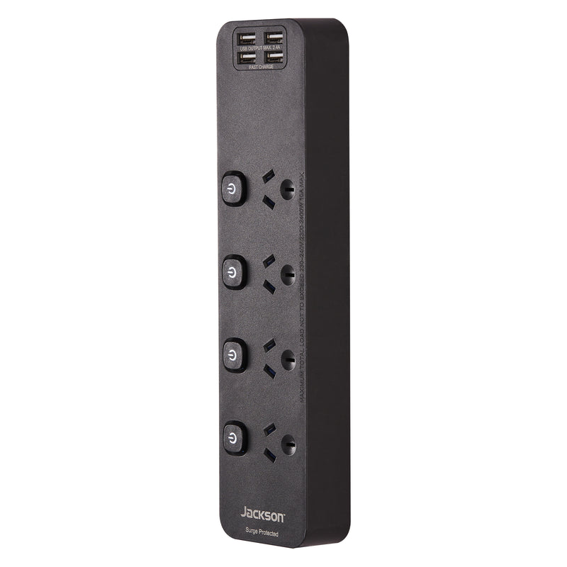 Fast Charge USB Powerboard - Switched 4 Outlet