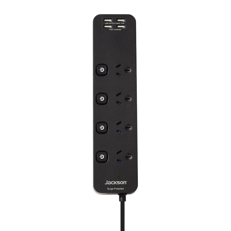 Fast Charge USB Powerboard - Switched 4 Outlet
