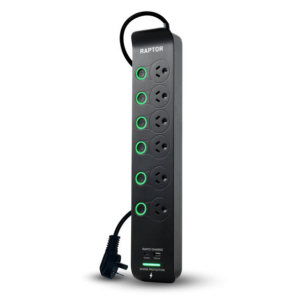 Raptor 6 Outlet 45W Switched Powerboard