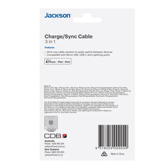 Charge/Sync Cable - 3 in 1