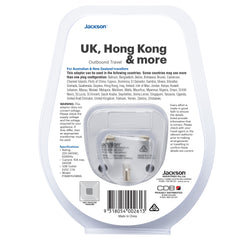 Outbound Slim USB-A Travel Adaptor - UK & Hong Kong