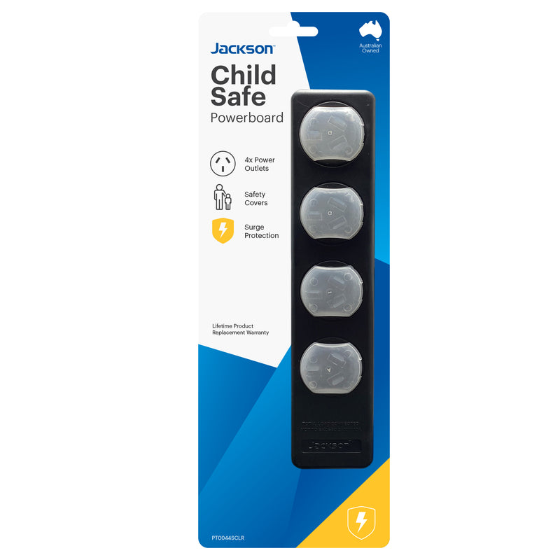 Child Safe Surge Powerboard - 4 Outlet